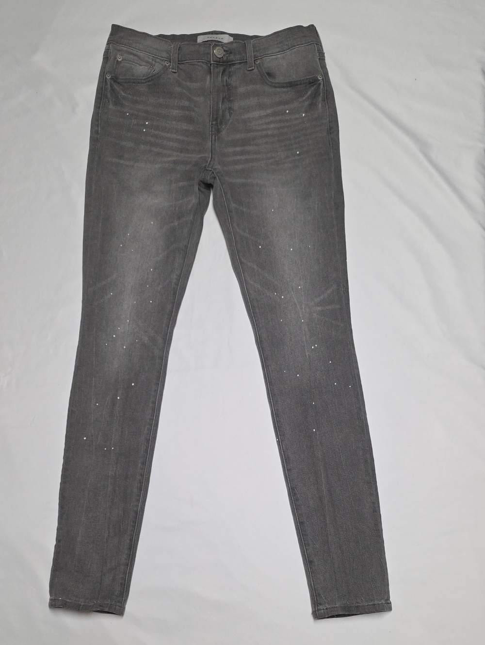 PacSun Men's Gray Skinny Jeans with Subtle Paint Splatter